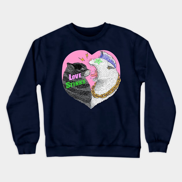 Love Stinks Crewneck Sweatshirt by Mama_Baloos_Place